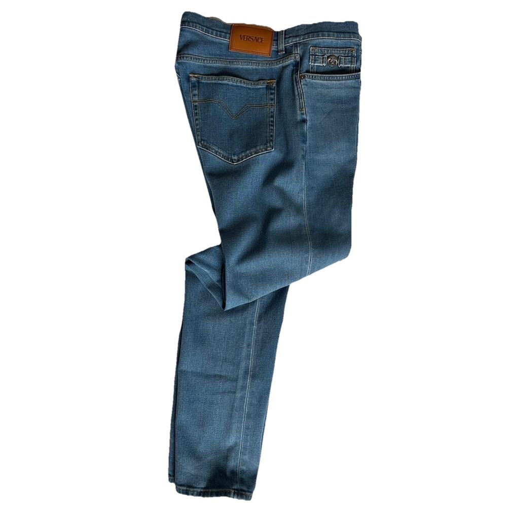 Versace Men’s Stretch Denim Blue Jeans 40 US 1011693 NWT $800